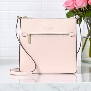 Kate Spade Sadie North South Crossbody in Peony Blossom Pink Leather k7379